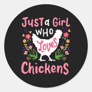 Hühnchen Huhn Liebe Süßes Geschenk Runder Aufkleber