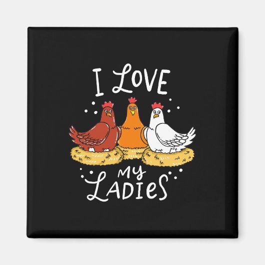 Hühnchen Hühnereier Bauer Funny Gift Magnet (Vorne)