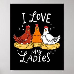 Hühnchen Hühnereier Bauer Funny Gift Poster