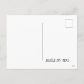 Hühnchen im Kürbis Feiertagspostkarte (Rückseite)