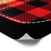 Hühnchen in Cket Funny Xmas Kariertes Cket Hühnche Poster (Ecke)