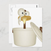 Hühnchen in der Suppenkarte Postkarte (Vorne/Hinten)