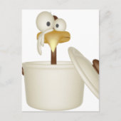 Hühnchen in der Suppenkarte Postkarte (Vorderseite)