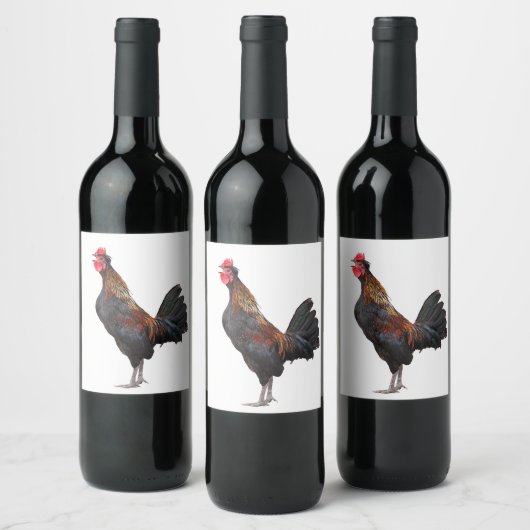 Hühnchen in Weiß Weinetikett (Flaschen)