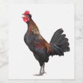 Hühnchen in Weiß Weinetikett (Einzelnes Label)