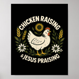 Hühnchen Jesus zum Lob der Funny Farm Christie Poster