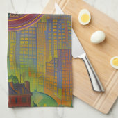 Hühnchen-Kreis-Design Geschirrtuch (Viertel Falte)