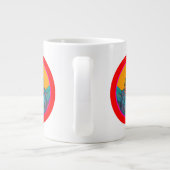 Hühnchen-Kreis-Design Jumbo-Tasse (Rückseite)