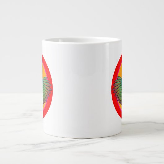 Hühnchen-Kreis-Design Jumbo-Tasse (Vorderseite)
