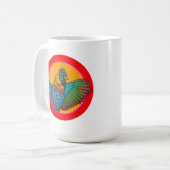 Hühnchen-Kreis-Design Kaffeetasse (Vorderseite Links)