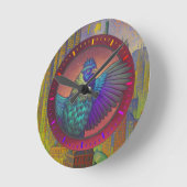 Hühnchen-Kreis-Design Runde Wanduhr (Winkel)