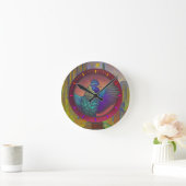 Hühnchen-Kreis-Design Runde Wanduhr (Zuhause)