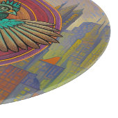 Hühnchen-Kreis-Design Schneidebrett (Ecke)