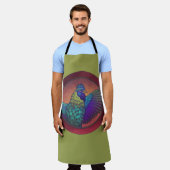 Hühnchen-Kreis-Design Schürze (Getragen)