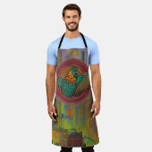 Hühnchen-Kreis-Design Schürze (Getragen)