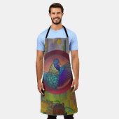 Hühnchen-Kreis-Design Schürze (Getragen)