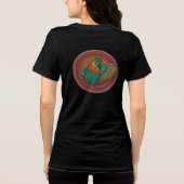 Hühnchen-Kreis-Design Tri-Blend Shirt (Rückseite)