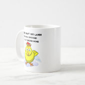 Hühnchen lachen im Himmel Cartoon Kaffeetasse (Vorderseite Links)