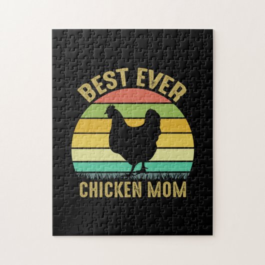 Hühnchen Lover | Beste Mama je Hühner Puzzle (Vertikal)