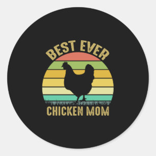 Hühnchen Lover Beste Mama je Hühner Runder Aufkleber