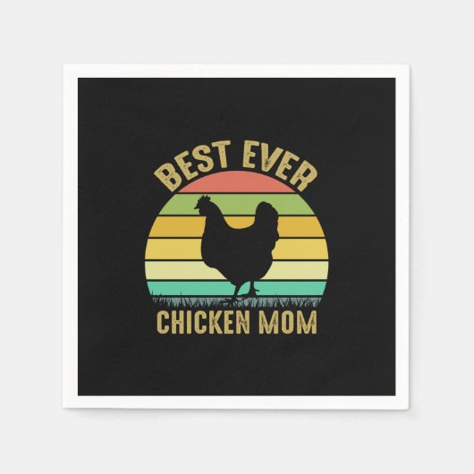Hühnchen Lover | Beste Mama je Hühner Serviette (Vorderseite)