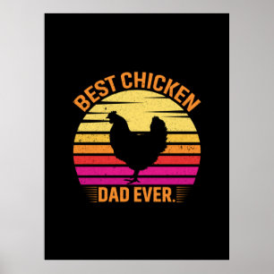 Hühnchen Lover   Bester Vater für Hühner je Poster