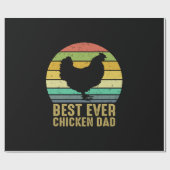 Hühnchen Lover | Bester Vater je Hühner Geschenkpapier (Flach)
