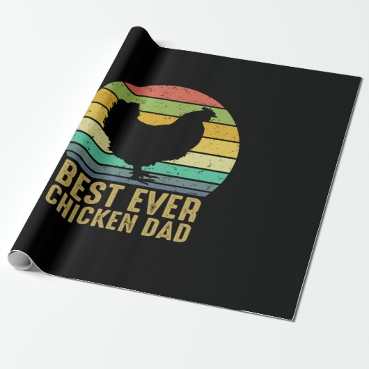 Hühnchen Lover | Bester Vater je Hühner Geschenkpapier (Ungerollt)