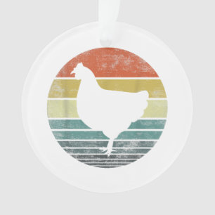 Hühnchen Lover Gaben Funny Bauer Retro Vintag Ornament