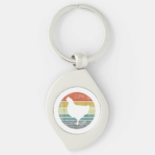 Hühnchen Lover Gaben Funny Bauer Retro Vintag Schlüsselanhänger