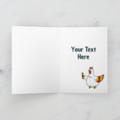 Hühnchen Lover Geburtstag 40. Hen Pet Poultry Karte (Innenseite)