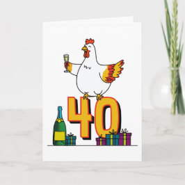 Hühnchen Lover Geburtstag 40. Hen Pet Poultry Karte