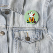 Hühnchen Lover Geburtstag 60. Hen Pet Poultry Button (Beispiel)