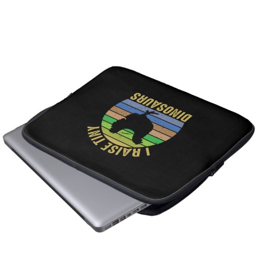 Hühnchen Lover | I Raise Tiny Dinosaurier Laptopschutzhülle (Vorne Knopf)