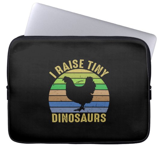 Hühnchen Lover | I Raise Tiny Dinosaurier Laptopschutzhülle (Vorderseite)
