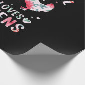 Hühnchen Lover | Mädchen, die Hühner Lieben Geschenkpapier (Ecke)