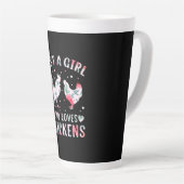 Hühnchen Lover | Mädchen, die Hühner Lieben Milchtasse (Rechte Ecke)