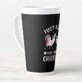 Hühnchen Lover | Mädchen, die Hühner Lieben Milchtasse (Linke Ecke)