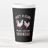Hühnchen Lover | Mädchen, die Hühner Lieben Milchtasse (Vorderseite)