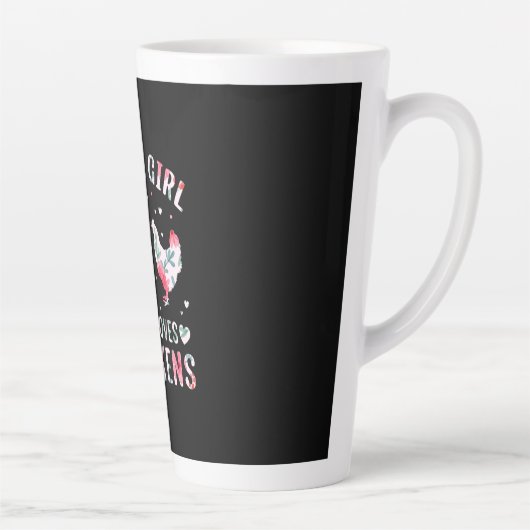 Hühnchen Lover | Mädchen, die Hühner Lieben Milchtasse (Rechts)