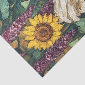 Hühnchen mit Blume Ölfarbe Seidenpapier (Detail)