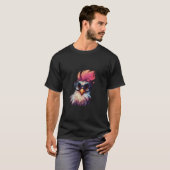 Hühnchen mit Brille Niedliches Shirt Frau Long Sle (Vorne ganz)