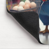Hühnchen mit Eiern im Warenkorb Mousepad (Ecke)