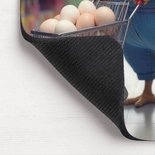 Hühnchen mit Eiern im Warenkorb Mousepad (Ecke)