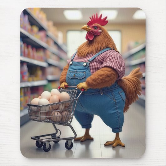 Hühnchen mit Eiern im Warenkorb Mousepad (Vorne)