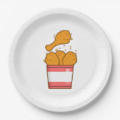 Hühnchen mit Eimer Pappteller (Vorderseite)