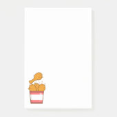 Hühnchen mit Eimer Post-it Klebezettel (Vorderseite)