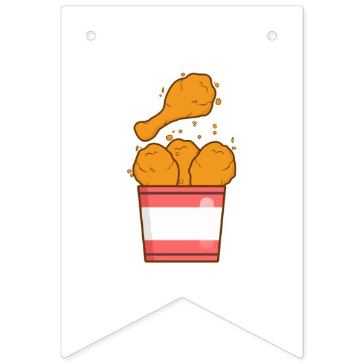 Hühnchen mit Eimer Wimpelkette (Erste Fahne)