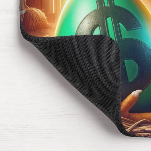 Hühnchen mit einem grünen Ei Mousepad (Ecke)