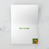 Hühnchen mit Hangover Geburtstag Karte (Innenseite)